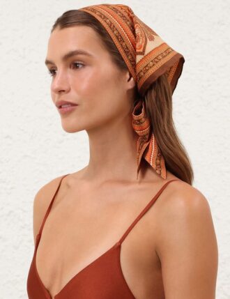 Printed Headscarf Tangerine Paisley Online Printed Headscarf Tangerine Paisley Online