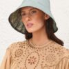 Printed Long Brim Bucket Hat Tapestry Teal Multi Online Printed Long Brim Bucket Hat Tapestry Teal Multi Online