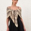 Printed Silk Maxi Square Cream Perla Paisley Online Printed Silk Maxi Square Cream Perla Paisley Online