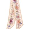 Printed Silk Neck Scarf Cream Multi Floral Online Printed Silk Neck Scarf Cream Multi Floral Online
