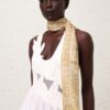 Printed Silk Neck Scarf Tan Perla Paisley Online Printed Silk Neck Scarf Tan Perla Paisley Online