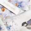 Printed Silk Ribbon Scarf Blue Songbird Online Printed Silk Ribbon Scarf Blue Songbird Online