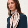 Printed Silk Square 70 Blue Floral Online Printed Silk Square 70 Blue Floral Online