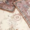 Printed Silk Square 70 Cream Pink Paisley Online Printed Silk Square 70 Cream Pink Paisley Online