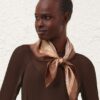 Printed Silk Square 70 Latte Leopard Online Printed Silk Square 70 Latte Leopard Online
