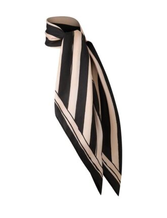 Printed Silk Square 90 Black Stripe Online Printed Silk Square 90 Black Stripe Online