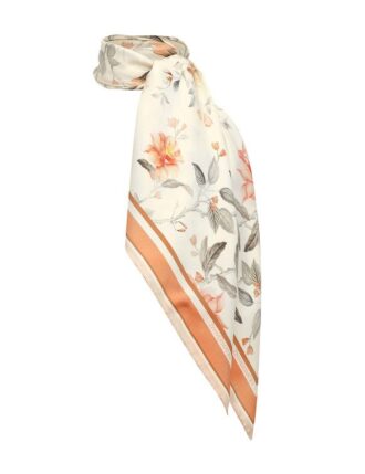 Printed Silk Square 90 Cream Songbird Online Printed Silk Square 90 Cream Songbird Online