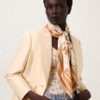 Printed Silk Square 90 Cream Songbird Online Printed Silk Square 90 Cream Songbird Online