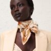 Printed Silk Square 90 Cream Songbird Online Printed Silk Square 90 Cream Songbird Online