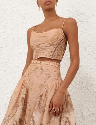 Rebellion Beaded Bodice Blush Online