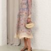 Rebellion Beaded Midi Dress Blue Floral Online Rebellion Beaded Midi Dress Blue Floral Online