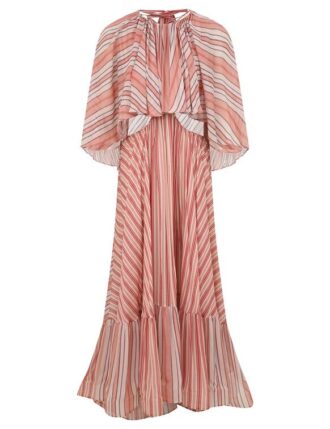 Rebellion Bohemian Maxi Dress Red Stripe Online