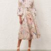 Rebellion Button Midi Dress Cream Aviary Online