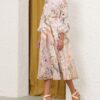 Rebellion Button Midi Dress Cream Aviary Online