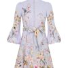 Rebellion Button Mini Dress Blue Aviary Online