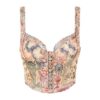 Rebellion Corded Bustier Spliced Floral Online Rebellion Corded Bustier Spliced Floral Online