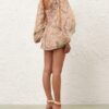Rebellion Corded Mini Dress Spliced Floral Online Rebellion Corded Mini Dress Spliced Floral Online