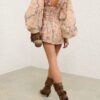 Rebellion Corded Mini Dress Spliced Floral Online Rebellion Corded Mini Dress Spliced Floral Online