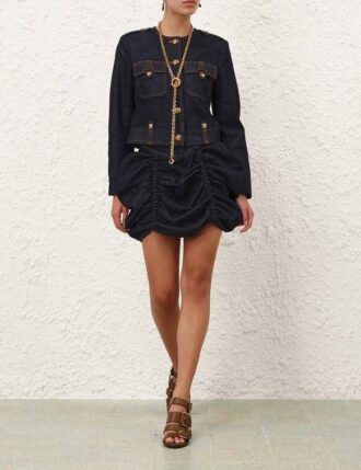 Rebellion Denim Mini Skirt Night Sky Online
