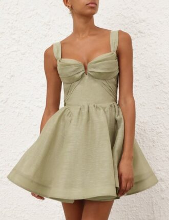 Rebellion Drape Mini Dress Palm Online