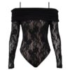 Rebellion Draped Bodysuit Black Online Rebellion Draped Bodysuit Black Online