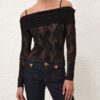 Rebellion Draped Bodysuit Black Online Rebellion Draped Bodysuit Black Online