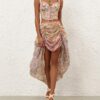 Rebellion Draped Midi Skirt Spliced Floral Online Rebellion Draped Midi Skirt Spliced Floral Online