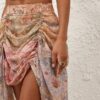 Rebellion Draped Midi Skirt Spliced Floral Online Rebellion Draped Midi Skirt Spliced Floral Online