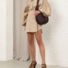 Rebellion Drawn Mini Dress Beige Online
