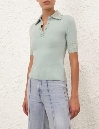 Rebellion Embellished Polo Mint Online