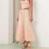 Rebellion Filigree Midi Skirt Peach Online Rebellion Filigree Midi Skirt Peach Online