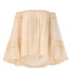 Rebellion Fray Flutter Blouse Cream Online