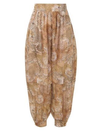 Rebellion Harem Pant Latte Leopard Online