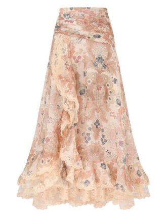 Rebellion Lace Maxi Skirt Cream Floral Online Rebellion Lace Maxi Skirt Cream Floral Online