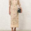 Rebellion Pencil Skirt Lemon Floral Online Rebellion Pencil Skirt Lemon Floral Online