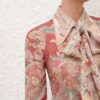Rebellion Pussybow Shirt Rust Floral Online Rebellion Pussybow Shirt Rust Floral Online