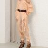 Rebellion Splice Billow Blouse Peach Online Rebellion Splice Billow Blouse Peach Online