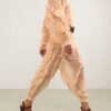 Rebellion Splice Billow Blouse Peach Online Rebellion Splice Billow Blouse Peach Online