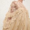 Rebellion Splice Billow Dress Cream Online Rebellion Splice Billow Dress Cream Online