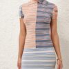 Rebellion Spliced Stripe Polo Multi Stripe Online Rebellion Spliced Stripe Polo Multi Stripe Online