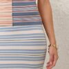 Rebellion Stripe Midi Skirt Multi Stripe Online Rebellion Stripe Midi Skirt Multi Stripe Online