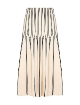 Rebellion Striped Midi Skirt Cream Stripe Online Rebellion Striped Midi Skirt Cream Stripe Online