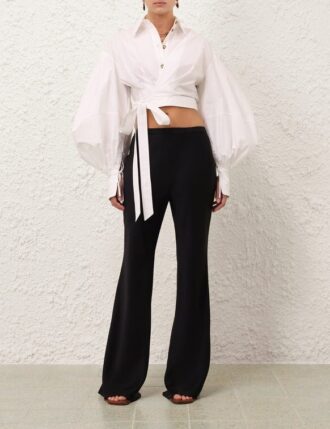 Rebellion Twill Flare Pant Black Online