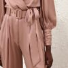 Silk Tuck Pant Dusty Rose Online Silk Tuck Pant Dusty Rose Online