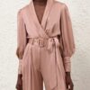 Silk Wrap Top Dusty Rose Online Silk Wrap Top Dusty Rose Online