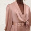 Silk Wrap Top Dusty Rose Online Silk Wrap Top Dusty Rose Online