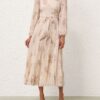 Sunray Long Sleeve Dress Cream Floral Online Sunray Long Sleeve Dress Cream Floral Online