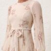 Sunray Long Sleeve Dress Cream Floral Online Sunray Long Sleeve Dress Cream Floral Online