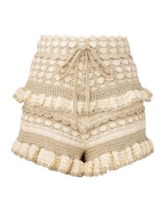 Wanderlust Crochet Short Metallic Gold/Cream Online