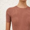 Wanderlust Metallic Tee Metallic Dusty Rose Online Wanderlust Metallic Tee Metallic Dusty Rose Online
